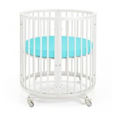 Простыня Крошка Я круглая, 115*115 см, мятная, мако-сатин