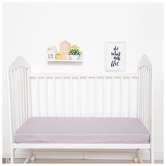 Простыня Крошка Я прямоугольная, 100*160 см, серая, сатин