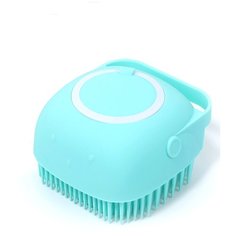 Антибактериальная детская силиконовая мочалка LaLa-Kids с резервуаром для жидкого мыла