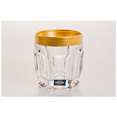 Набор стаканов 250мл.6шт."Cафари" прозр. с золотом Crystalite Bohemia