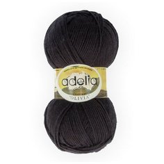 Пряжа Adelia "OLIVIA" 60% акрил, 40% шерсть №22 коричневый - 5 мотков по 100 г
