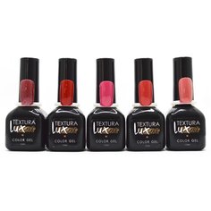 Набор для маникюра Textura lux Color Gel, 5 шт., 12 мл, сoral