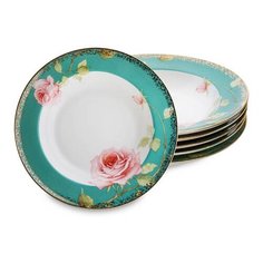 Набор из 6 суповых тарелок Роза (Milano Rose Pavone) JK-228 113-451921