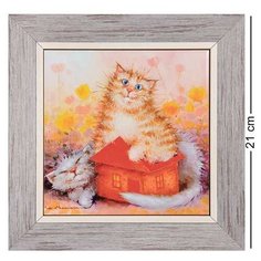 Панно керамическое Теплый и пушистый дом 15х15 ANG-1167 113-504865 Artangels