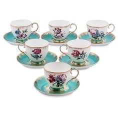 Чайный набор на 6 перс.Цветок Неаполя JK- 21 113-451399 Pavone