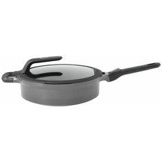 Сотейник BergHOFF Gem grey 2307421, 28 см, с крышкой, съемная ручка, серый