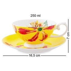 Чашка с блюдцем Тропикана желтая (Stechcol) SL-13 113-451813