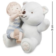 Фигурка Мальчик с мишкой бисквит JP-48/31 113-107023 Pavone