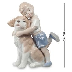 Фигурка Мальчик с собакой JP-29/ 1 113-10191 Pavone
