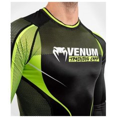 Рашгард Venum Training camp 3.0 Black/Neo Yellow L/S M