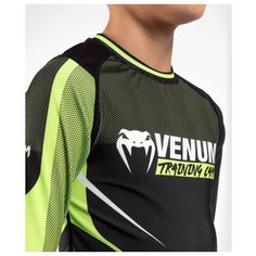 Рашгард детский Venum Training camp 3.0 Black/Neo Yellow L/S 10
