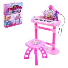 Напольный синтезатор "Маленький музыкант", со стульчиком, микрофоном 4686123 Сима ленд