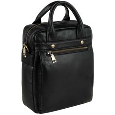 Мужская кожаная сумка 20168 черный Polar