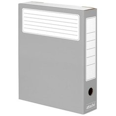 Attache Короб архивный 252x75x322 мм, микрогофрокартон, 5 штук серый