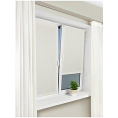 Рулонная штора с направляющими струнами Sola Сантайм уни, Белый, ширина 48 см