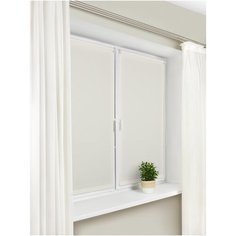 Рулонная штора с направляющими струнами Sola Сантайм уни, Белый, ширина 62 см