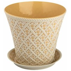 Горшок цветной Альтернатива, Ривьера 2л, бежево-сл.кость Alternativa