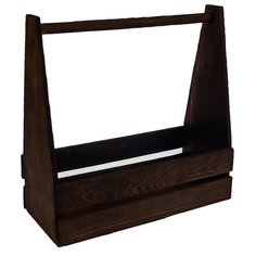 Кашпо деревянное Дарим Красиво 30*14*30 см, "Таежный", двухреечное, с ручкой, брашированный