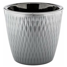 Кашпо ElfPlast Kerama, темно-серый, 2.3 л