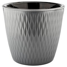 Кашпо ElfPlast Kerama, темно-серый, 4.6 л