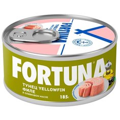 Тунец Fortuna Yellowfin филе в оливковом масле 6 шт по 185 г Фортуна