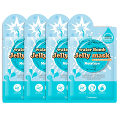 Berrisom Тканевые маски-желе для лица water Bomb Jelly mask - Moisture 4 шт.