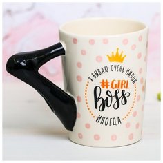 Кружка Дорого внимание "GIRL boss", с формовой ручкой, 400 мл