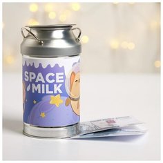 Копилка-бидон Зимнее волшебство "Космическое молоко", 14,5*8 см