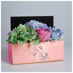 Кашпо Дарите Счастье с грифельной табличкой, "Весенний день", 24,5*14,5*20 см