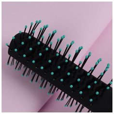 Расческа массажная Meizer вентилируемая, цвет черный-бирюзовый