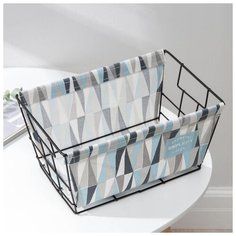 Корзина для хранения Доляна "Рио", 30*21*15,5 см, голубая (5453888)