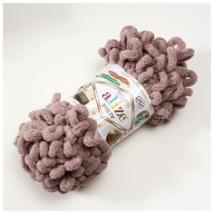 Пряжа ALIZE "Puffy", 100% микрополиэстер, 9 м*100 г, 268 серо-бежевая