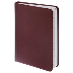 Ежедневник недатированный Velvet, А6+, 136л (бордовый) Альт