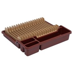 Сушилка для посуды раздвижная DD Style, бежево-коричневый