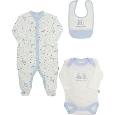 Комплект одежды Наша мама размер 62, белый/голубой