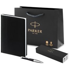Подарочный набор: ручка Parker Urban Core Black СT и ежедневник. Бизнес подарок.