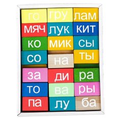 Логический набор, кубики «Читаем слоги» 54 деталей Томик