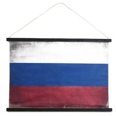 Панно подвесное «Флаг России», состаренный, прямоугольное, 94х66 см 2723561 Сима ленд