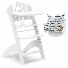 Стульчик для кормления Childhome Lambda 2 White с подушкой Angel marin