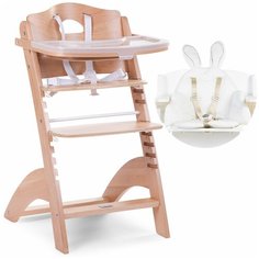 Стульчик для кормления Childhome Lambda 2 Natural с подушкой Rabbit white