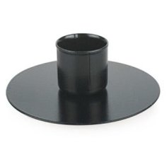 Подсвечник Круг, черный муар, 7х7х3 см Giftman