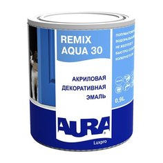 Эмаль акриловая (АК) Aura Remix Aqua 30 основа TR 0.9 л