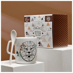 Кружка Дорого внимание с ложкой, "Отец глава семьи", 350 мл