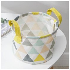 Корзина для мелочей Доляна "Рио", 21*21*20 см, желтая (5453889)