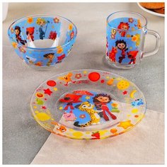 Набор детской посуды Sima-land "Мульт", 3 предмета Сима ленд