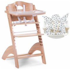 Стульчик для кормления Childhome Lambda 2 Natural с подушкой Angel leopard