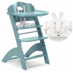 Стульчик для кормления Childhome Lambda 2 Jade Green с подушкой Rabbit white