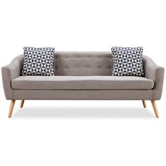 Диван Florence 3-х местный, серо-бежевый/натуральный I Modern