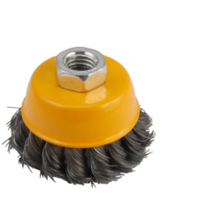 Щетка для УШМ Ultima, 65 мм, М14, "чашка", крученая проволока 0,8 мм (3шт)