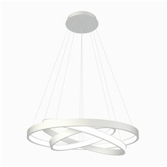 Люстра Лючера luchera потолочная, подвесная, светодиодная, Руэдо, тройное кольцо, TLRU3-50/60/70-01, белая, алюминий, 3000K(теплый свет), диаметр 50см,60см,70см, светильник, 95В, лофт, модерн, хайтек, кухня,спальня, детская, гостиная, офис